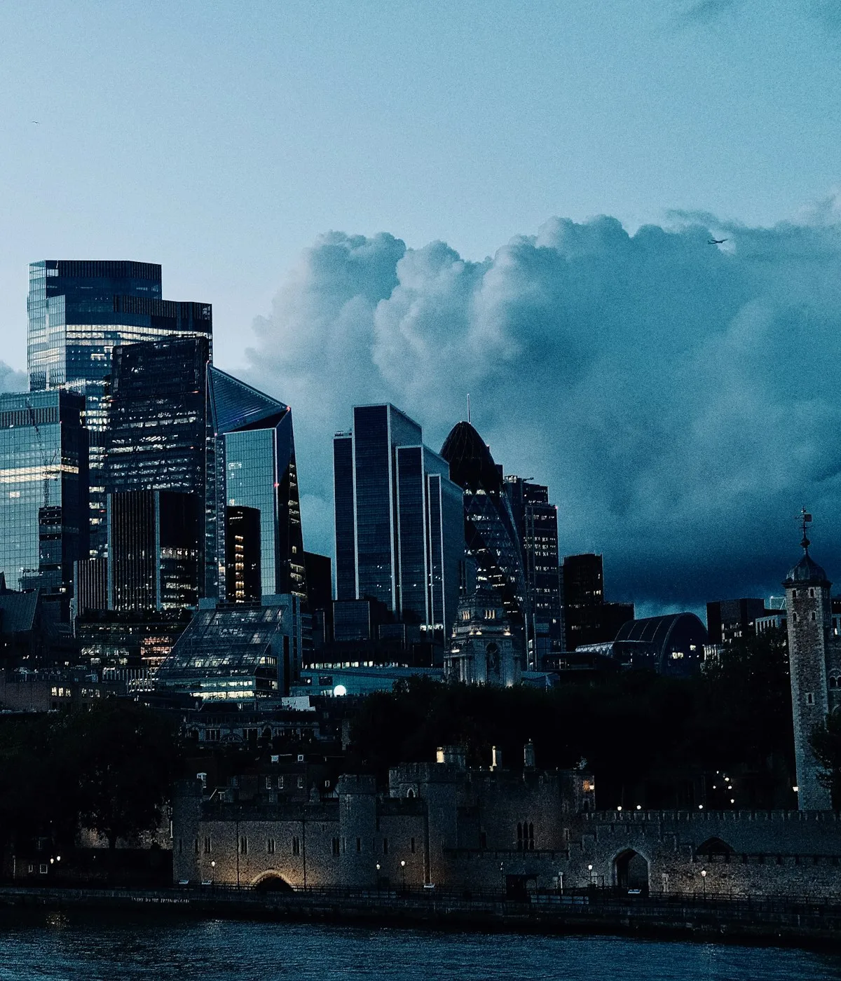 A modern city business district