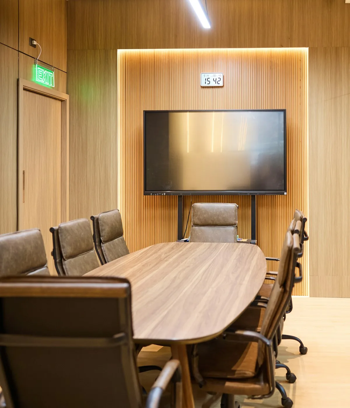 A calm, considered meeting room